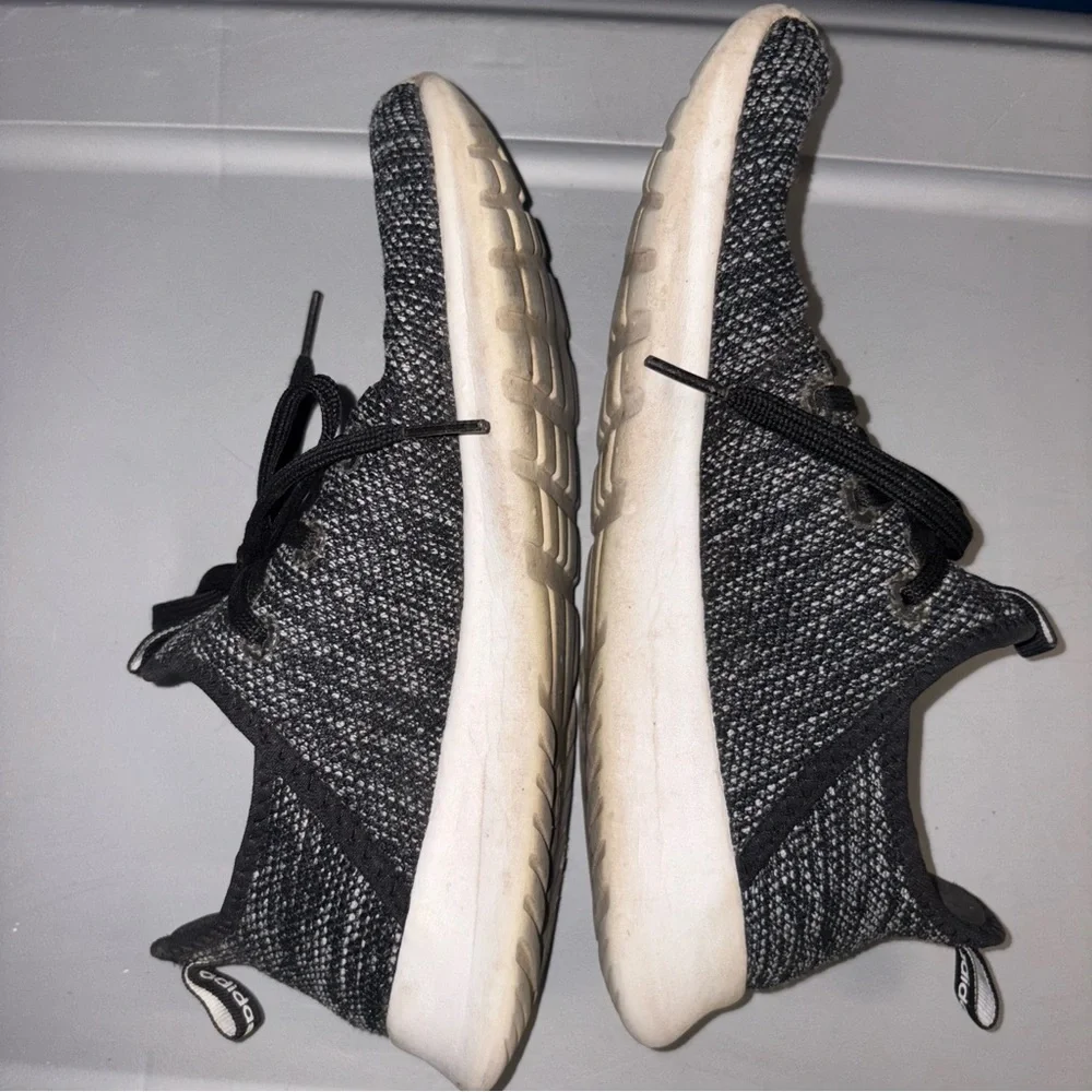 Adidas Cloud Foam Women’s Black and Gray Knit Sneakers - Picture 4 of 7